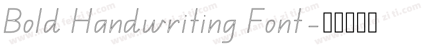 Bold Handwriting Font字体转换
